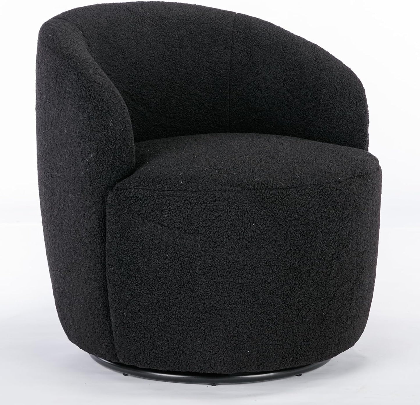 360 Degree Swivel Accent Chairs Living Room Chair, Chenille Fabric Lounge Chair Comfy Armchair Barrel Chair with Wide Upholstered for Bedroom, Reading Room, Office, Waiting Rooms, Green