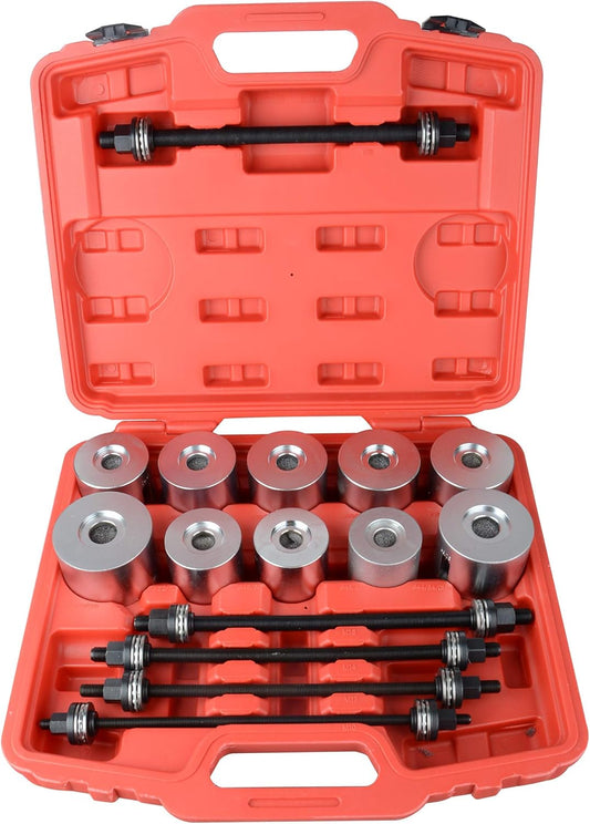 27pc Universal Press and Pull Sleeve Kit Bush Bearing Removal Insertion Tool Set