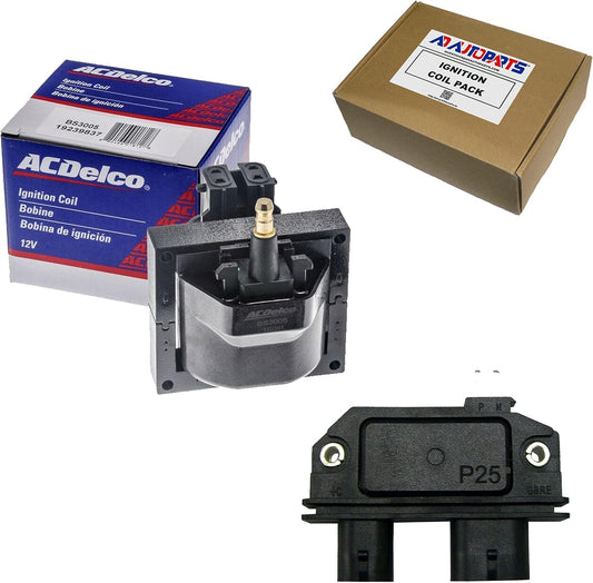 1 OEM Ignition Coil 00BS3005 + 1 AD Auto Parts Ignition Control Module Compare to Acdelco 19418991 D1960A
