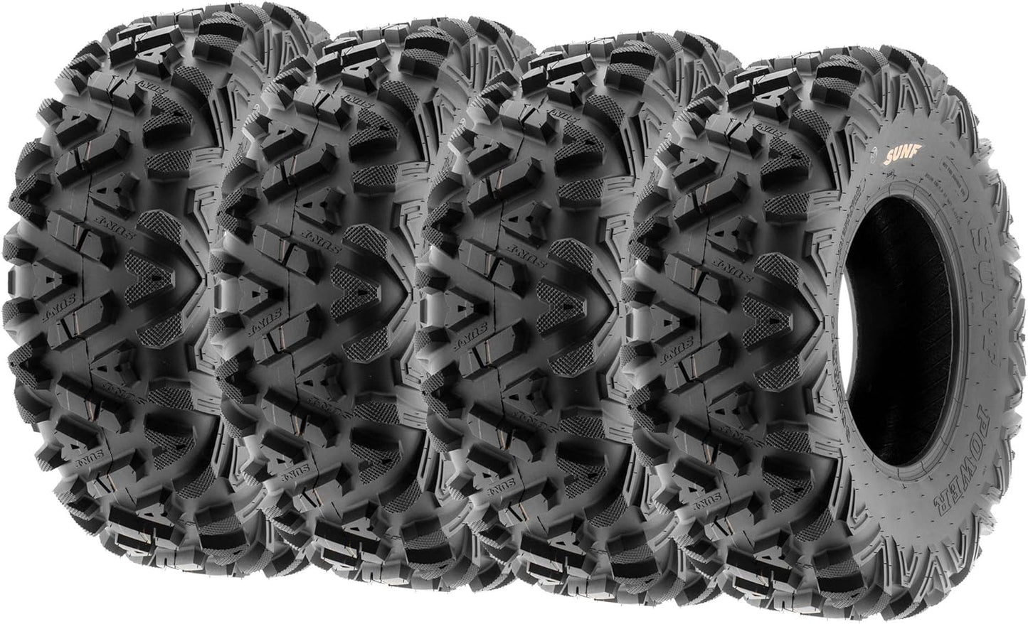 Set of 4 SunF Power.I ATV UTV all-terrain Tire 27x9x14 and 27x11x14, 6PR, 4PCS, Tubeless A033