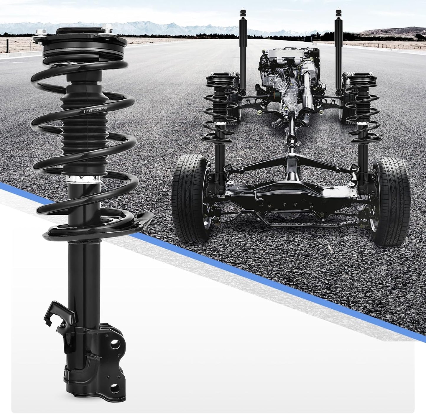 YITAMOTOR Front Complete strut Quick Struts Rear Shocks Assembly Compatible with 2014-2019 Sentra