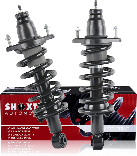 Shoxtec Rear Pair Complete Struts Replacement for 2007-2011 Honda CR-V Coil Spring Assembly Shock Absorber Repl. Part no. 172497L 172497R