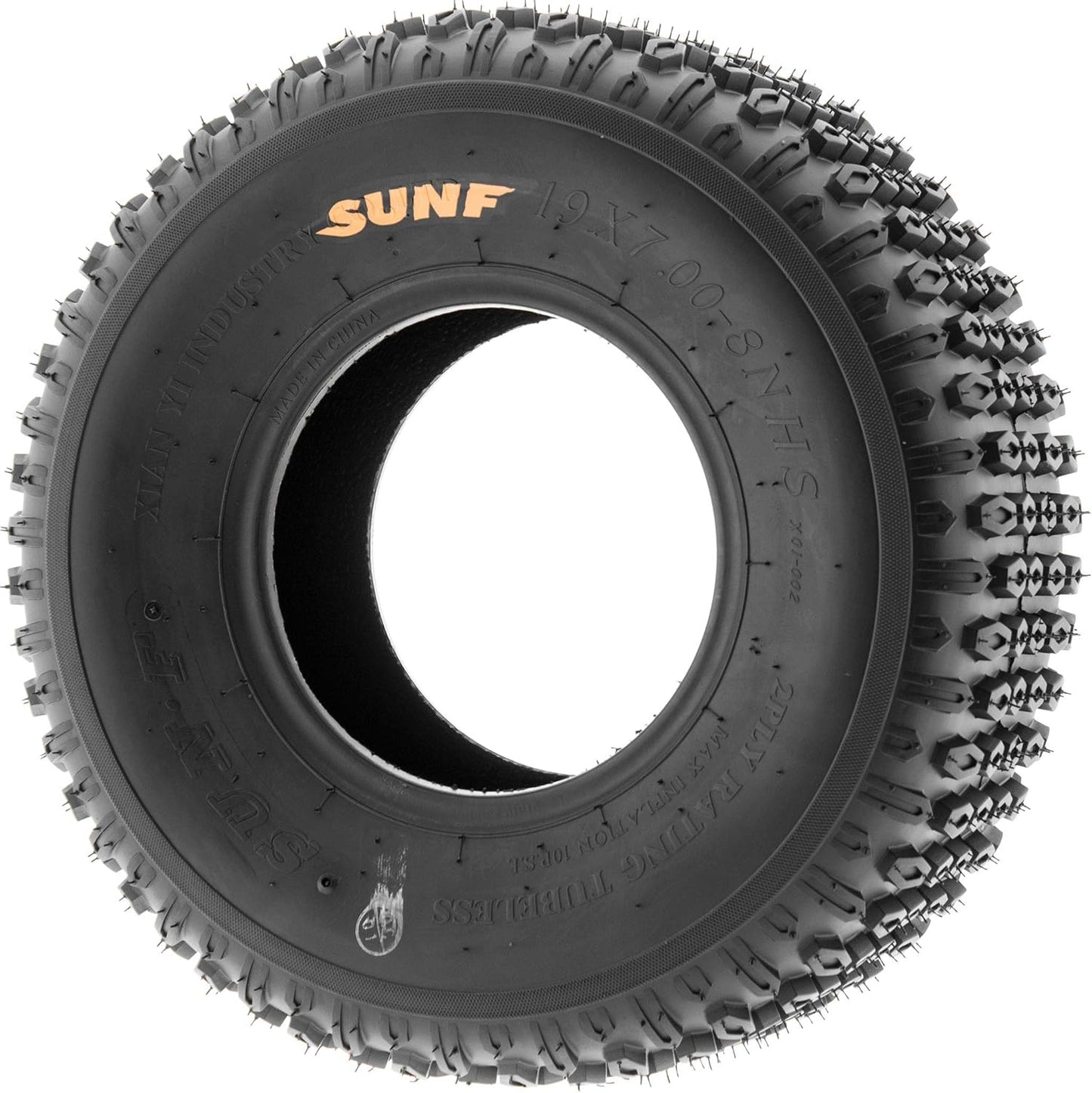 Set of 2 SunF A012 XC Sport-Racing ATV/UTV Off-Road Tires 19x7-8, 6PR, Knobby Tread