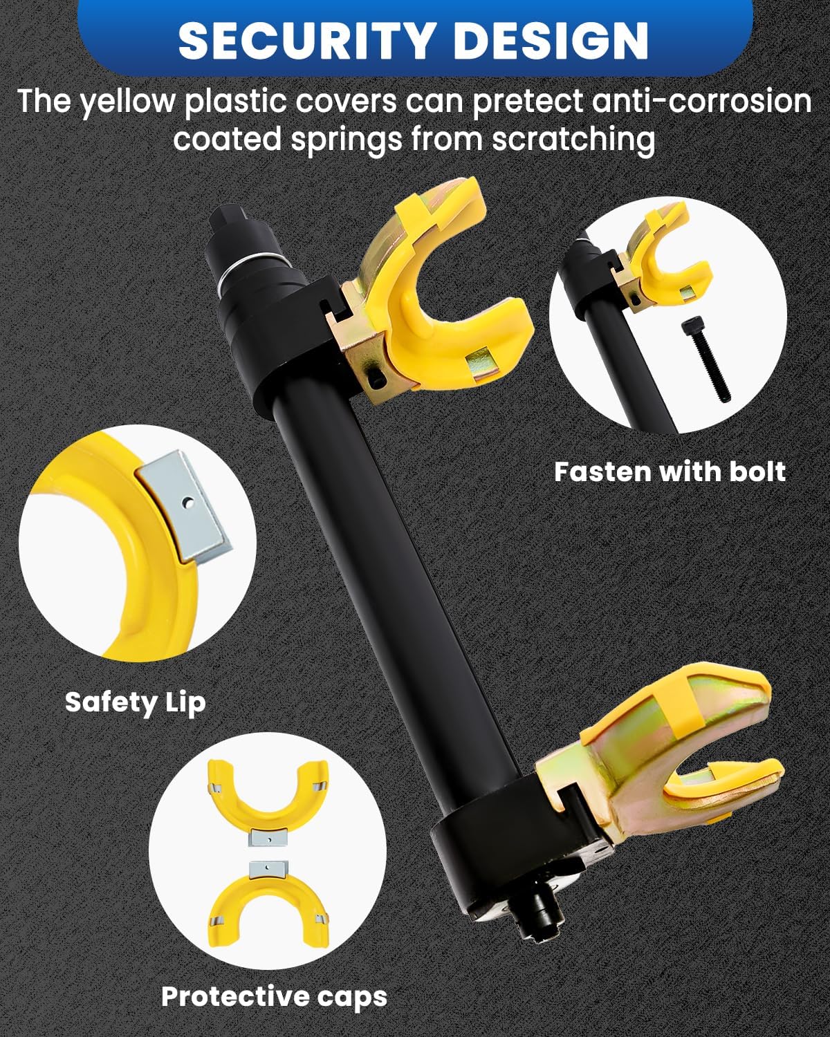 SIXIWANZI Universal Spring Compressor Tool, Heavy Duty Coil Spring Compressor Tool