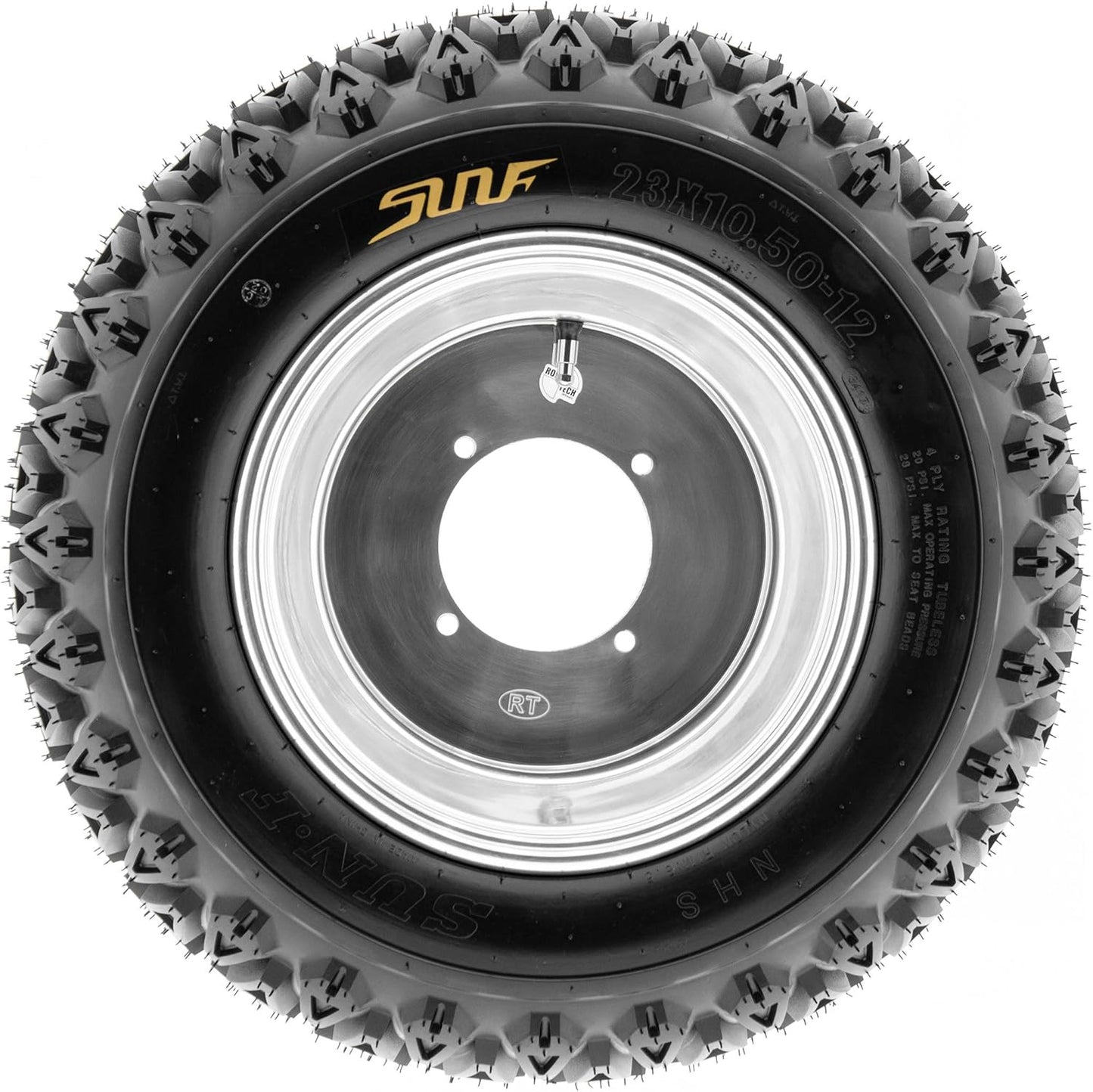 [Set of 2] SunF 23x10.5-14 23x10.5x14 ATV UTV Tires 4 Ply Golf Cart Lawn Mower Quad G003 [ Rim(s) NOT included ]