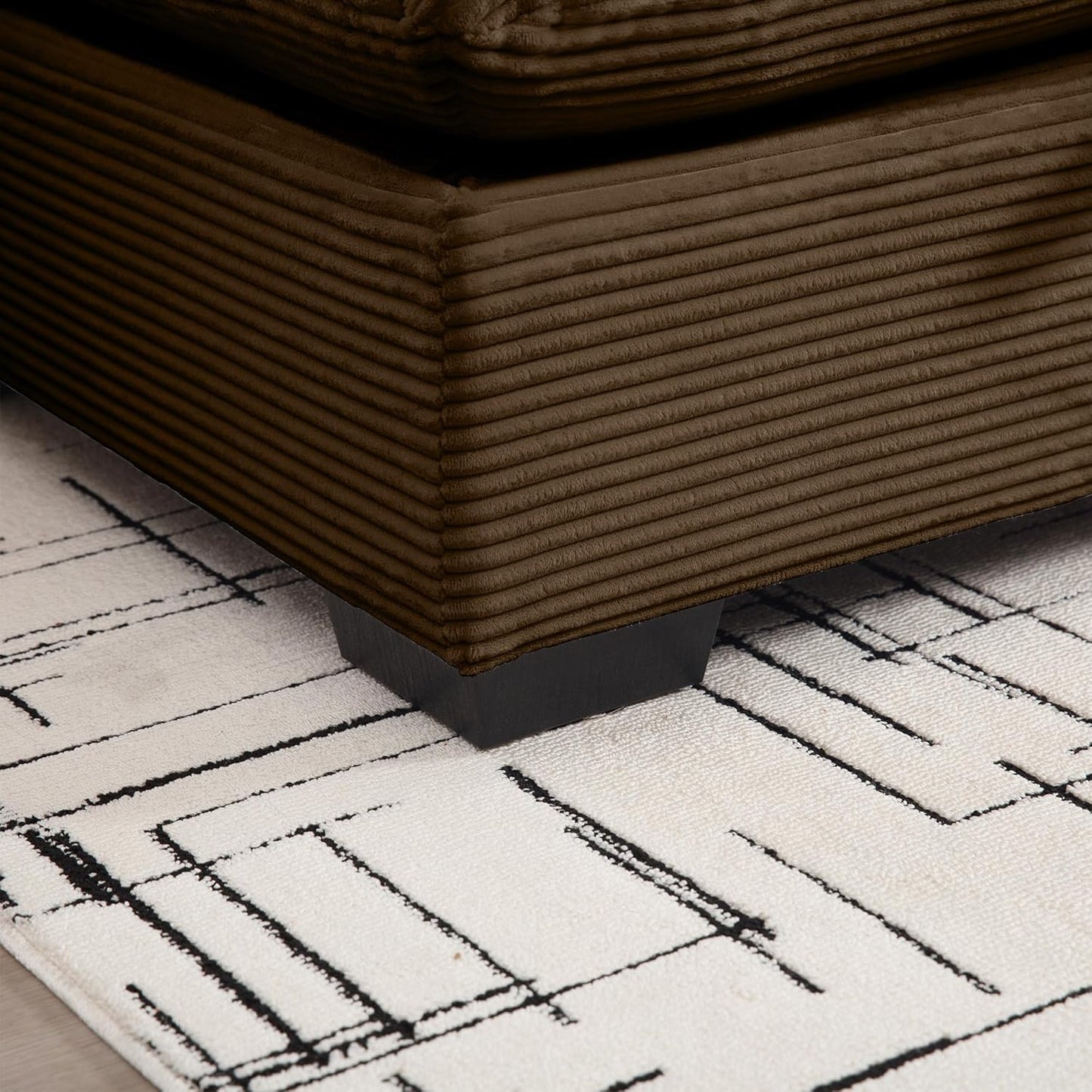 Brown Oversized Accent Chair, 51" W Corduroy Single Sofa Comfy Upholstered Armchair Extra Deep Seat,Lounge Chair for Living Room Bedroom Office Apartment