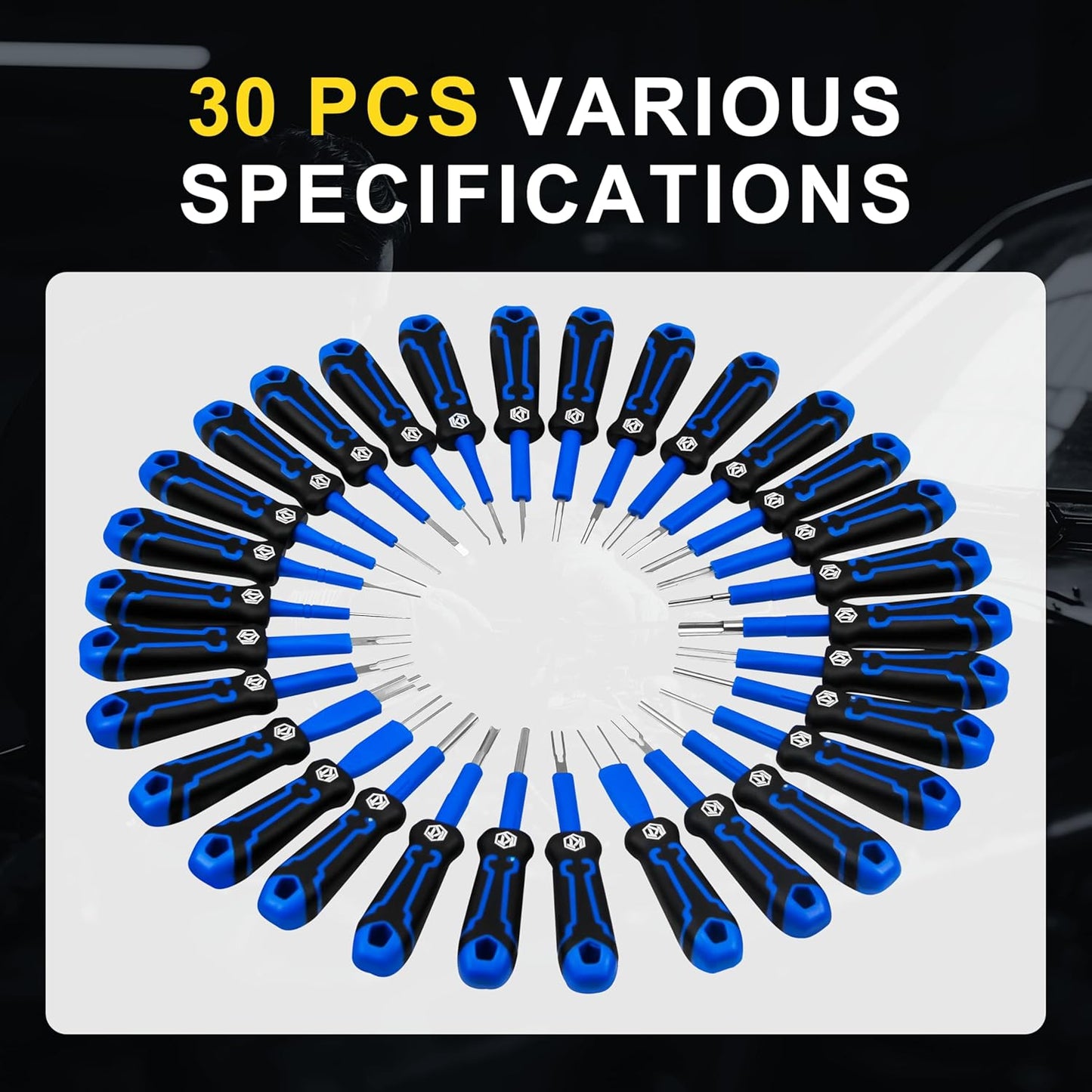 30 PCS Universal Terminal Release Kit, Universal Electrical Terminal Removal Tool for Replaces Universal Vehicle Wire Harness Pin Connector Release