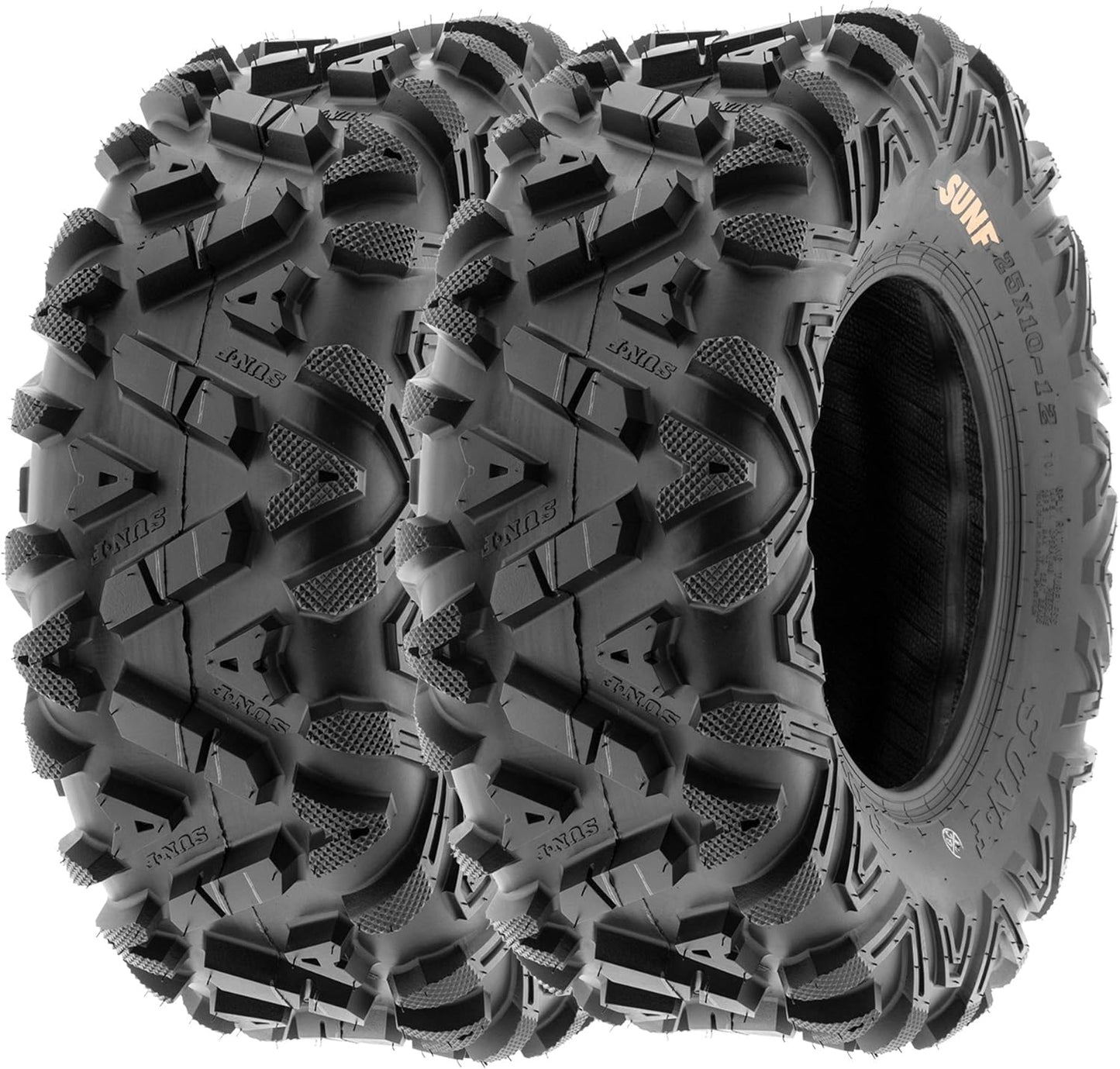 【2 Front 26x9-14 】【2 Rear 26x11-14 】SunF ATV UTV All Terrain Tires Tubeless 6 Ply Rating- A033 - Power I