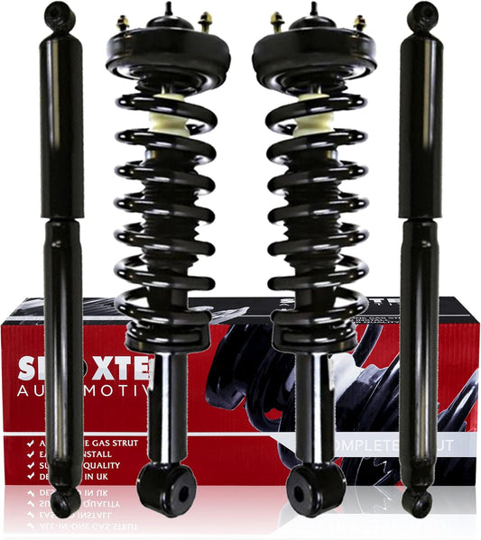 Shoxtec Full Set Complete Strut Shock Absorbers Replacement for 2009-2013 Ford F-150 4WD Only; Repl. no 171141 911302/550062