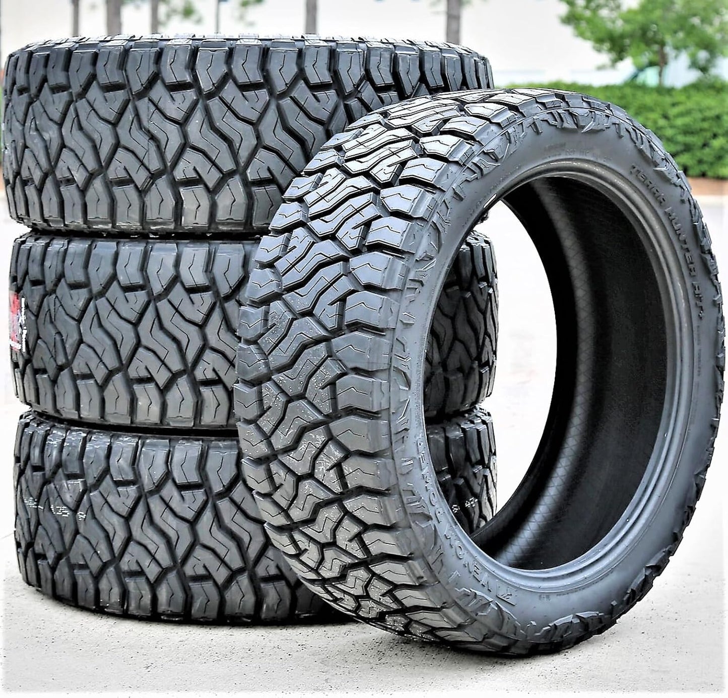 Set of 4 (FOUR) Venom Power Terra Hunter R/T+ All-Terrain Mud Off-Road Light Truck Radial Tires-LT265/70R17 265/70/17 265/70-17 121/118Q Load Range E LRE 10-Ply BSW Black Side Wall