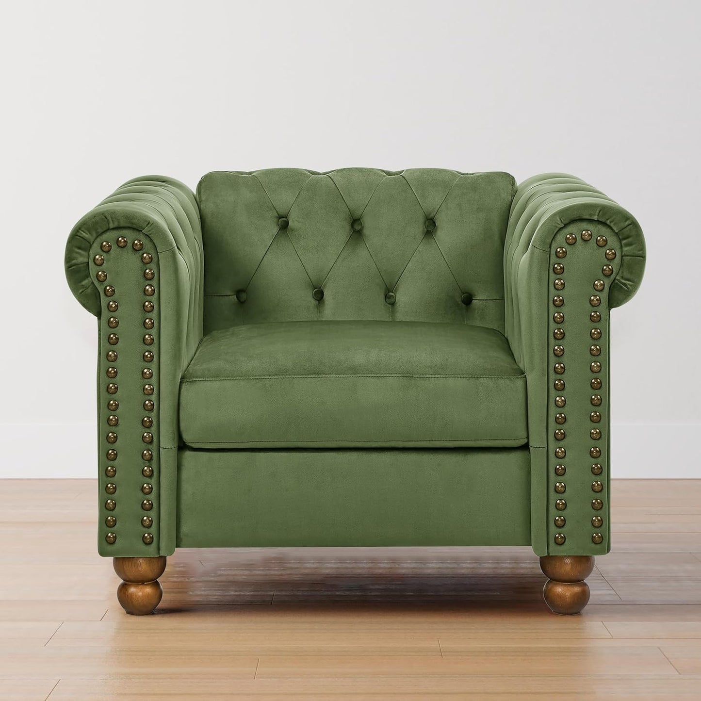 Rolled Arm Air Leather Club Chair Set of 2, 2-Piece Accent Chair Set for Living Room Small Apartment Office Décor