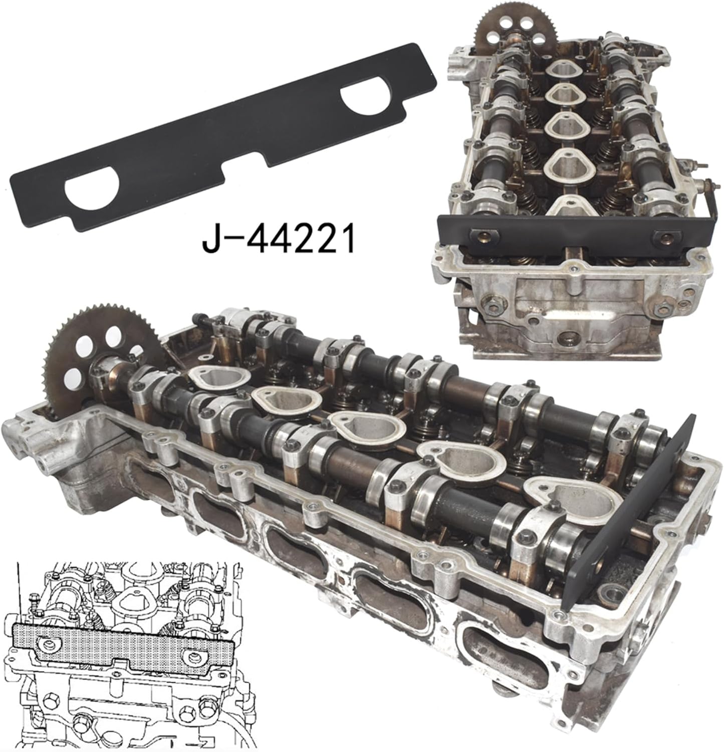 Camshaft Retaining and Alignment Timing Tool Kit, Compatible with GM GMC Cadillac Buick Pontiac Chevrolet 2.8 2.9 3.0 3.2 3.5 3.6 3.7 4.2 Engine, Replace J-44221 EN-48383 EN-46105 EN-46106 EN-46111
