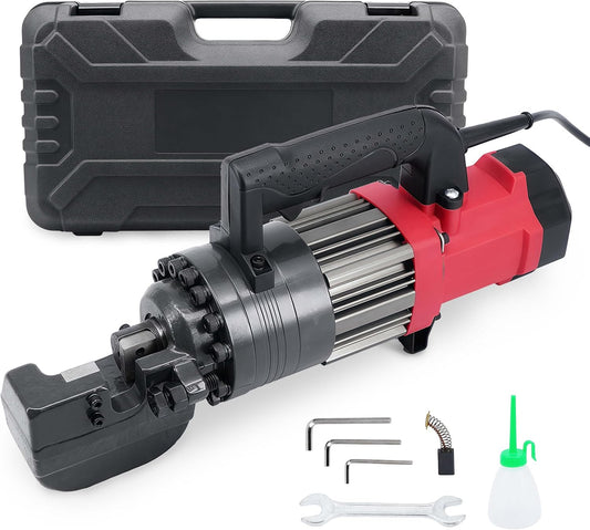 7/8 inch 1400W Electric Hydraulic Rebar Cutter with Pure Copper Motor,Fast 2-3s Cutting for Construction,Cuts 3/16"(5mm) - 7/8"(22mm) #7 Rebar,110V,Portable with Toolbox,RC-22