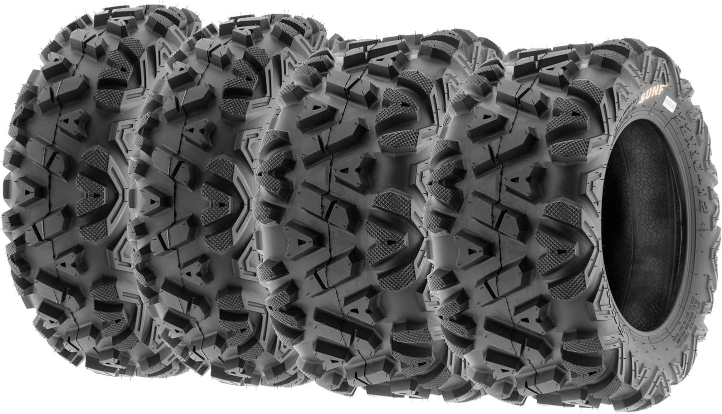 Set of 4 SunF Power.I ATV UTV all-terrain Tire 27x9x14 and 27x11x14, 6PR, 4PCS, Tubeless A033