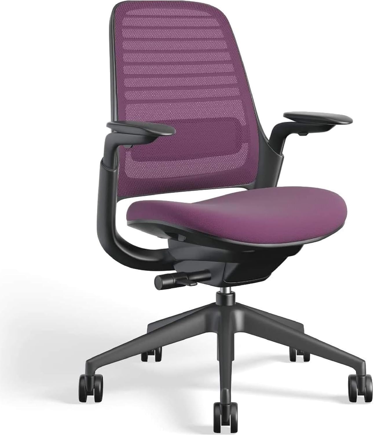 Steelcase Series 1 Office Chair - Ergonomic Work Chair with Wheels for Carpet - Helps Support Productivity - Weight-Activated Controls, Back Supports & Arm Support - Easy Assembly - Graphite