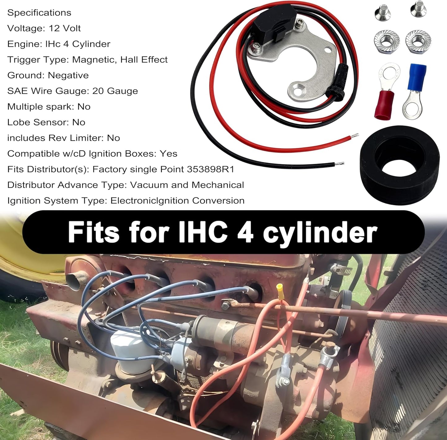 1442 international Electronic igniter Ignition Module Conversion Kit Fit for IH International Harvester Farmall Cub A B 4Cylinder