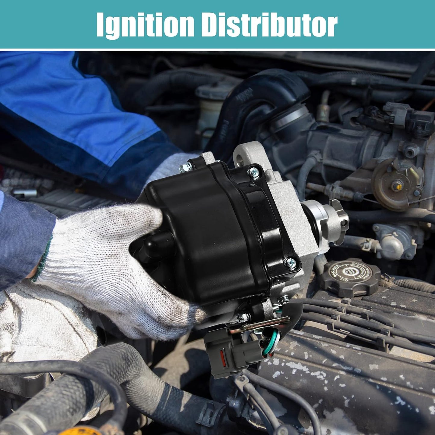 X AUTOHAUX Replacement Ignition Distributor for Toyota Corolla 1.6L 1.8L 1996-1997 for Toyota Celica ST 1.8L 1996 1997 1.8L 19050-16030 606-58828 690-117