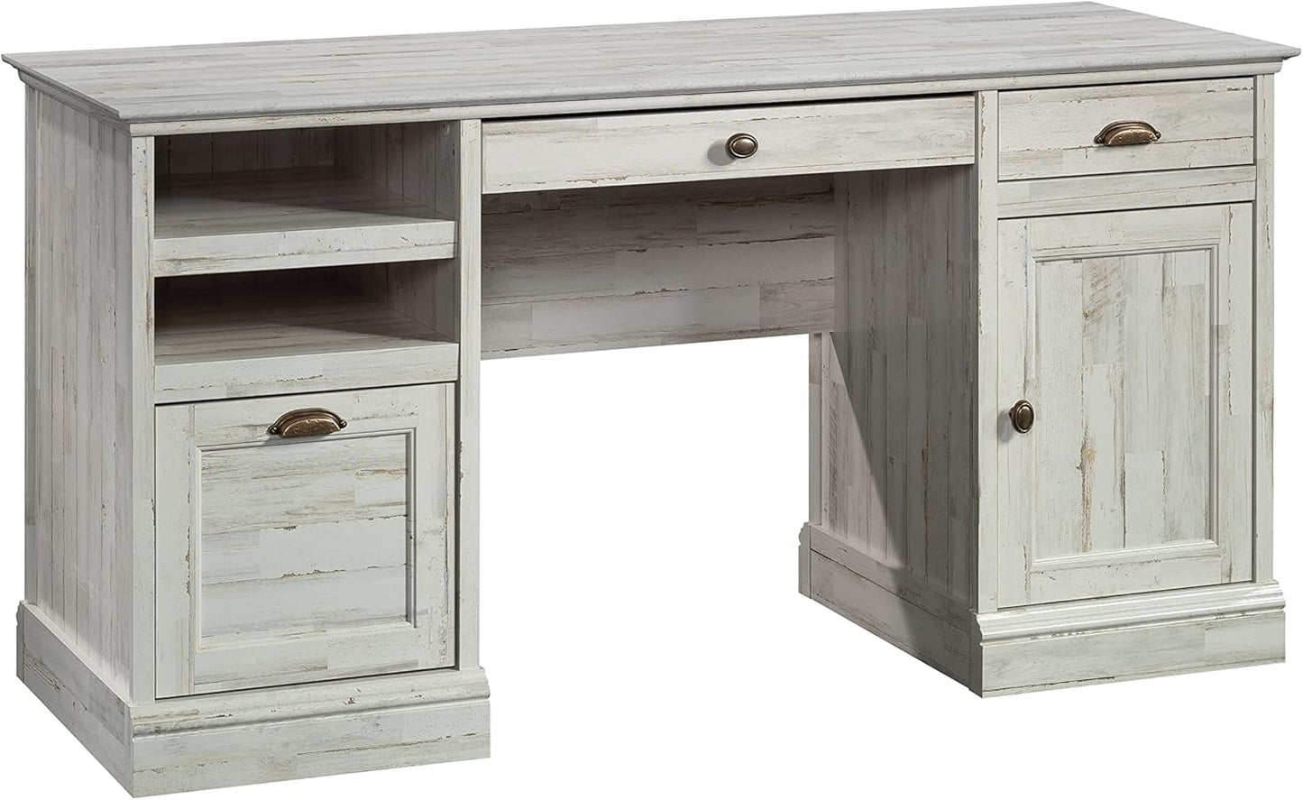 Sauder Barrister Lane Executive Desk, Salt Oak finish