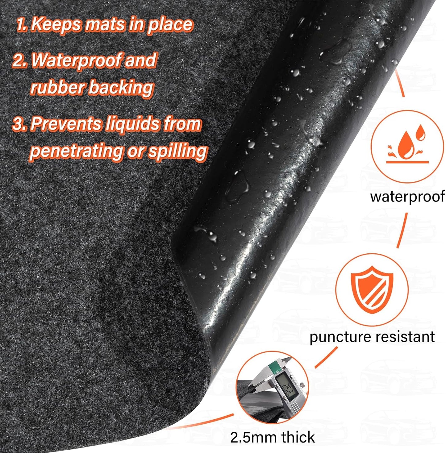 17 x 7.6FT Extra Large Garage Floor Mat, Premium Oil Leaks Absorbent Oil Spill Mat,Waterproof Backing Garage Mat,Reusable, Washable, Protects Floor from Spills, Drips, Splashes and Stains