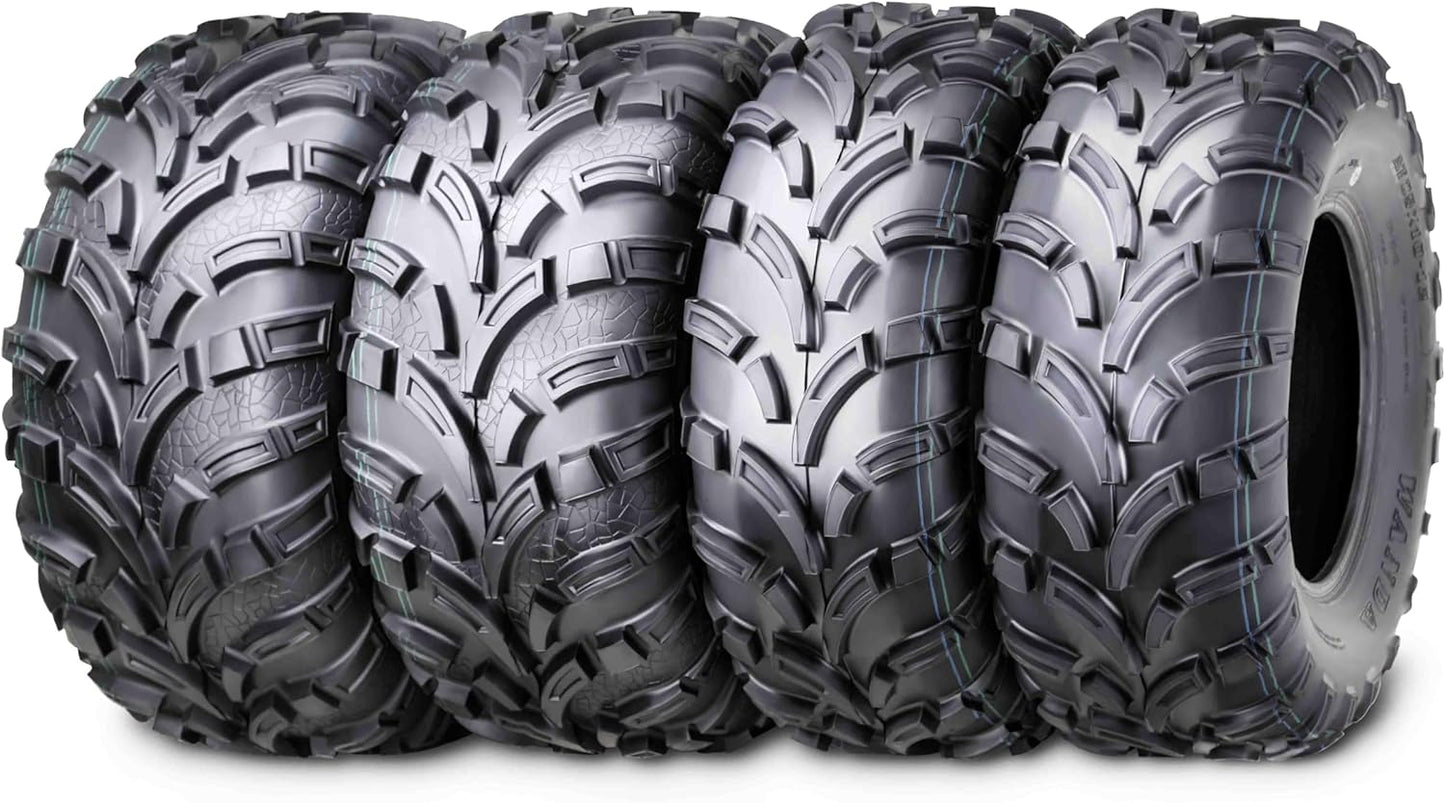WANDA Set of 4 ATV Tires 25x10-12 & 25x11-12 for 05-09 Polaris Ranger 2X4/4X4/XP