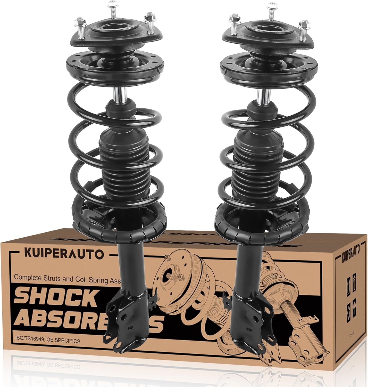 172245 Complete Front Struts Coil Spring Assembly Compatible for 2004 2005 2006 Scion XA XB 1.5L I4 Front Pair Set Replacement Shock Absorbers