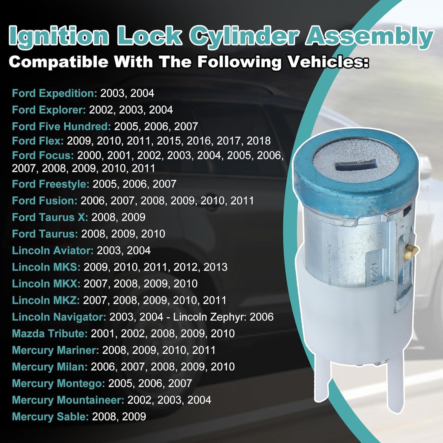924-710 Ignition Lock Cylinder Compatible with Select Ford/Lincoln/Mercury Models