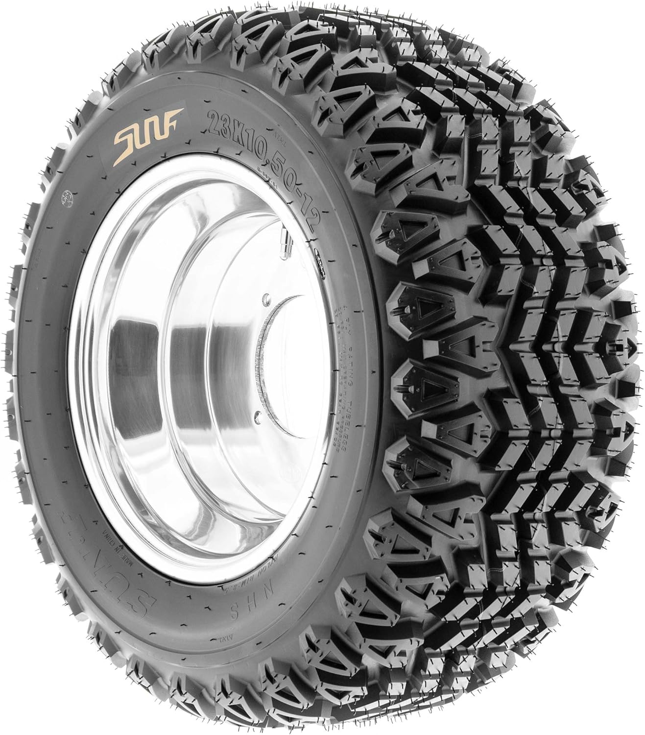[Set of 2] SunF 23x10.5-14 23x10.5x14 ATV UTV Tires 4 Ply Golf Cart Lawn Mower Quad G003 [ Rim(s) NOT included ]