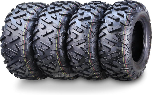WANDA Set 4 UTV ATV Tires 24x9-10 & 24x11-10 Bighorn Style 6PR...