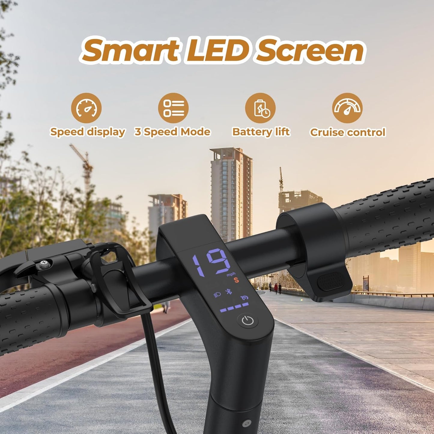 WERHY Electric Scooter, 8.5"/10" Tire, Powerful 350/500W Motor, Top Speed 19/22 MPH, 20-23Miles Max Range, Folding Escooter for Adults & Teens with Smart APP, Digital Display, Cruise Control