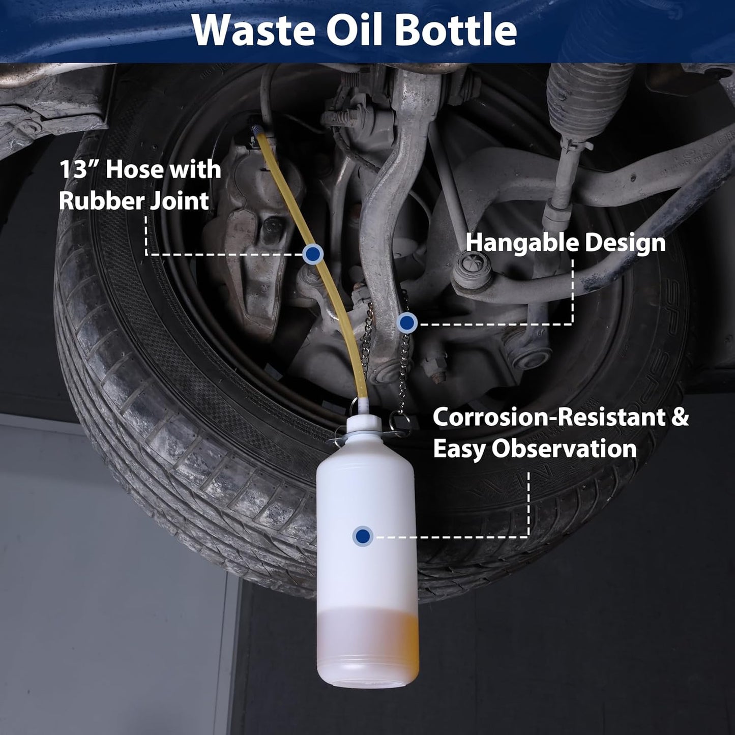 WORKPRO 2L Manual Brake Bleeder Kit, One Person Brake Fluid Vacuum Pump with 1L Brake Bleeder Bottle, 3 Master Cylinder Adapters & Funnel, Professional Brake Bleeding Tool for Most Vehicles