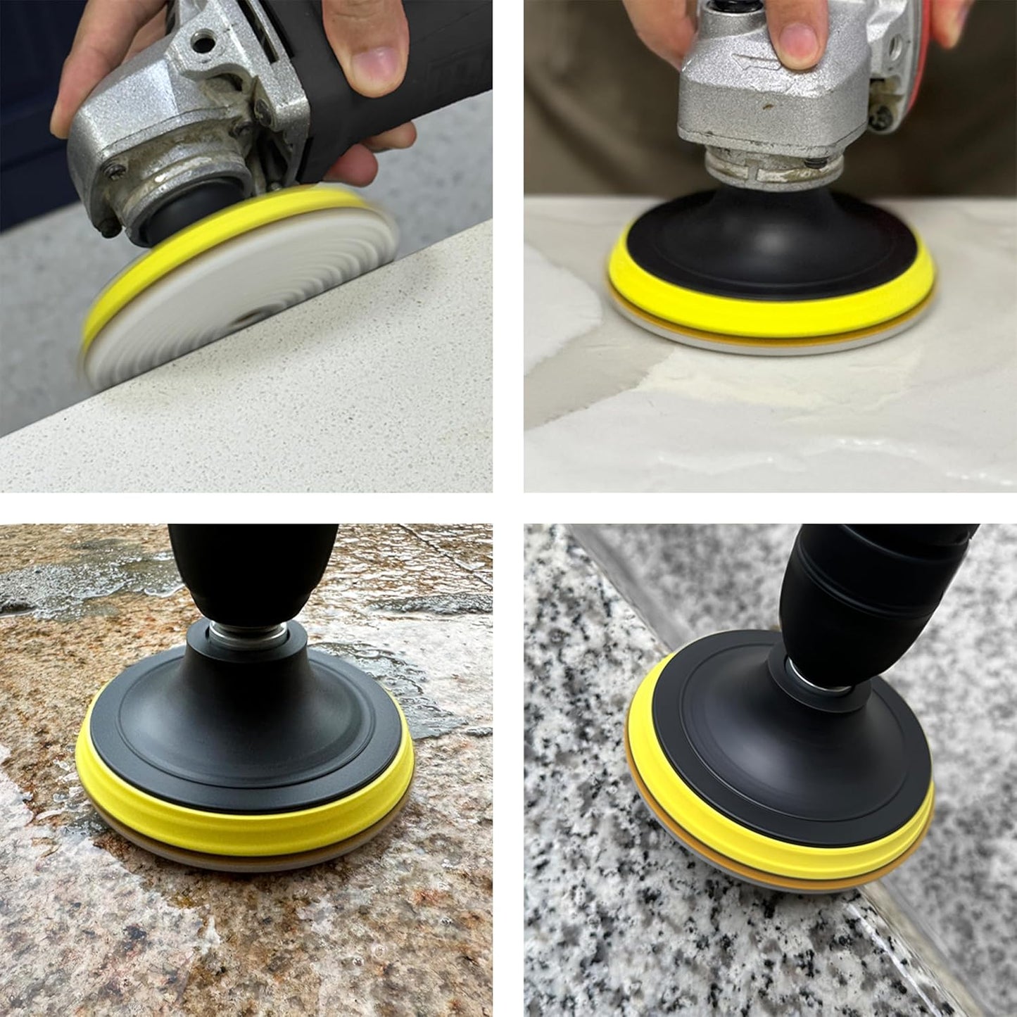11 Packs 7 Inch Diamond Polishing Pads with 5/8"-11 Backer Pad 9 PCS Wet/Dry Polish Pad Kit for Drill Grinder Polisher 50-10000 Grit Pads for Marble Tile Quartz Granite Concrete Countertop