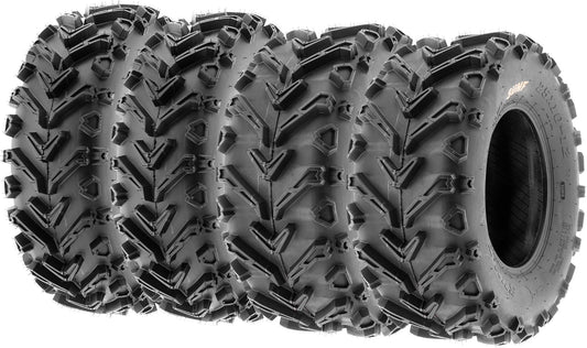 Set of 4 SunF A041 Mud & Trail 24x8-12 Front & 24x10-11 Rear ATV UTV off road Tires, 6 PR, Tubeless