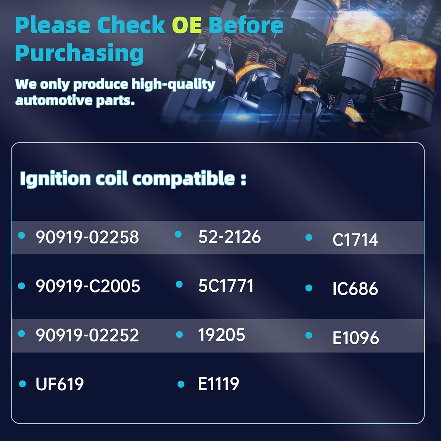 Set of 4 UF596 Ignition Coil Pack Compatible with 1.8L L4 2009-2001 Toyota Corolla Matrix CorollaiM C-HR Prius Prius V/2008-2016 Scion XD IM/Pontiac Vibe/Lexus CT200h Replaces#UF619 90919-02252 C1714