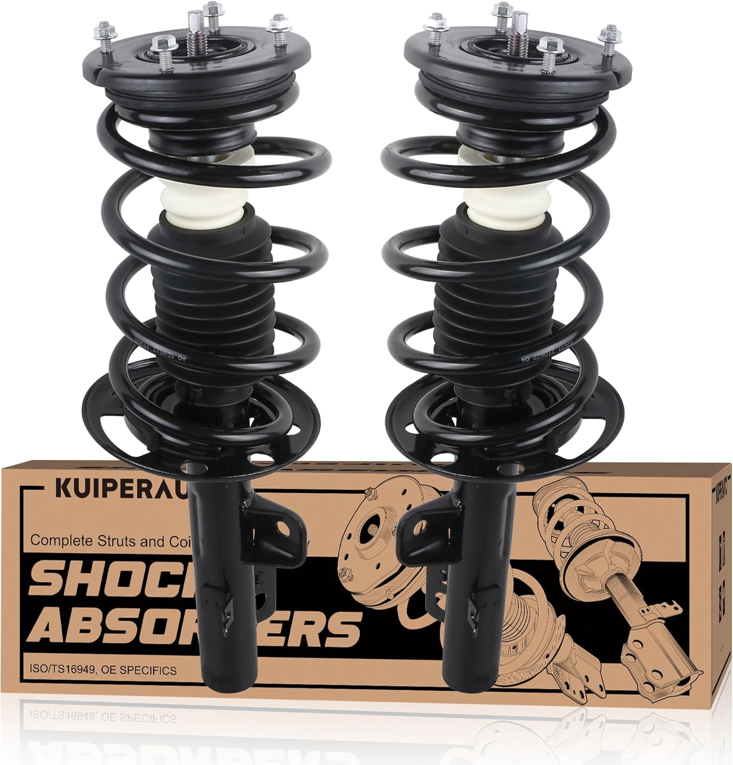 272534 272535 Pair Front Struts Assembly Shocks Compatible for 2009-2012 Ford Flex 3.5L V6 Coil Spring Front Shock Absorber