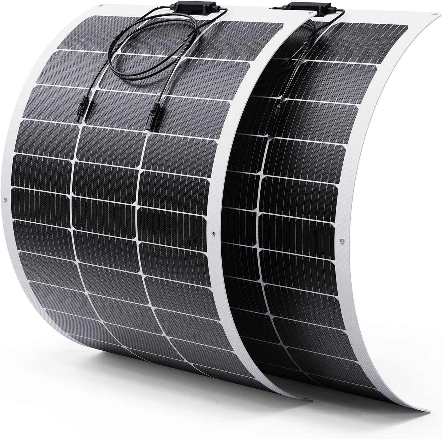 100W Flexible Solar Panel, Ultra Lightweight 100 Watt 12V RV Solar Panel Kit, Callsun IP68 Waterproof 182 PERC 23% High Efficiency Mono Solar Panels for RV Van Offgrid Living Boat (Black)