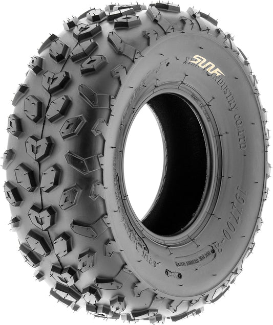 SunF A014 XC Sport-Racing Go-Kart & Quad ATV 19x7-8 Knobby Tire, 6 PR, Tubeless