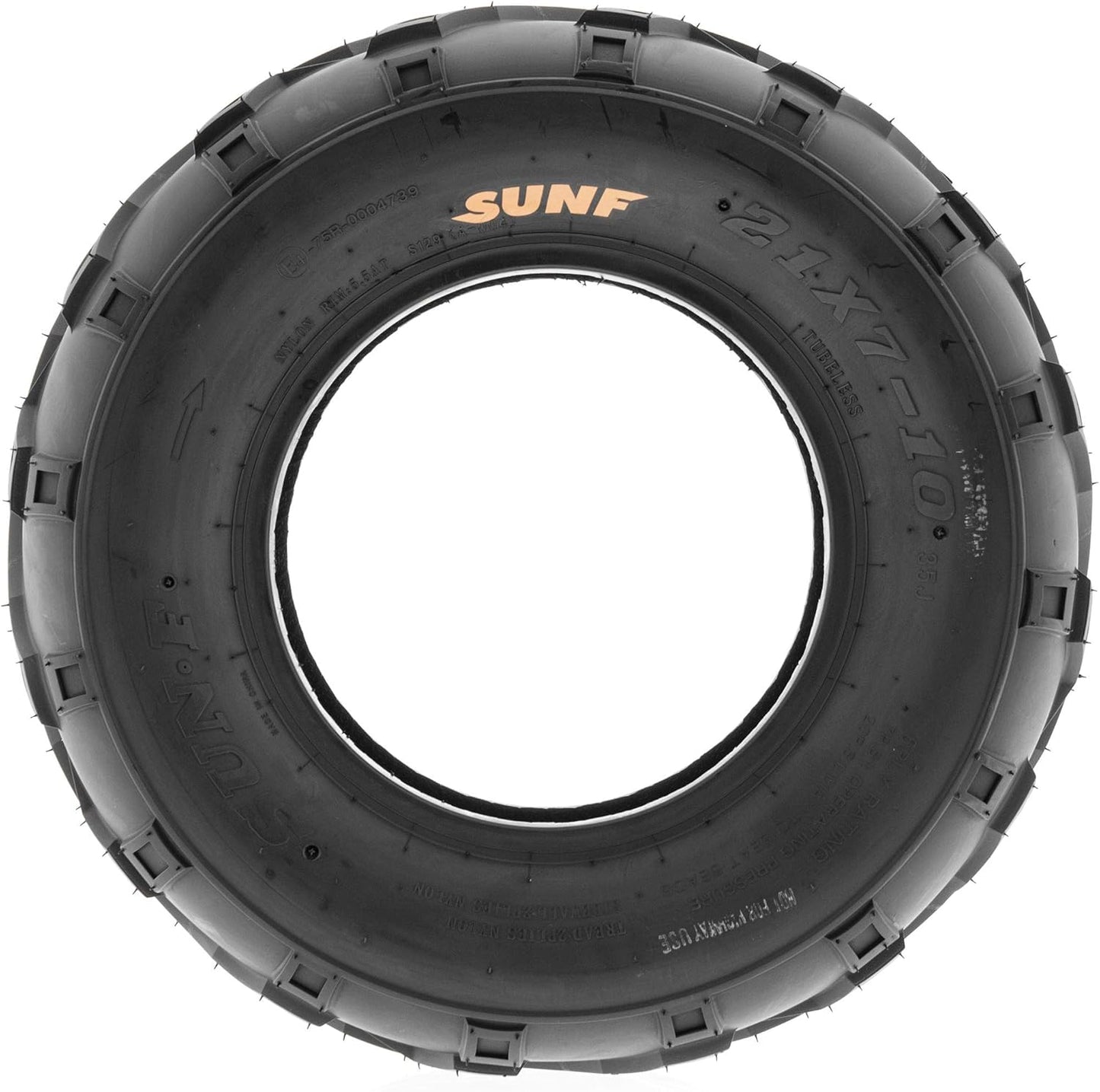 SunF 19x7-8 ATV UTV Off-Road Tires, 19x7x8 Mini Bike Tires 6Ply Tubeless A004, Set of 2