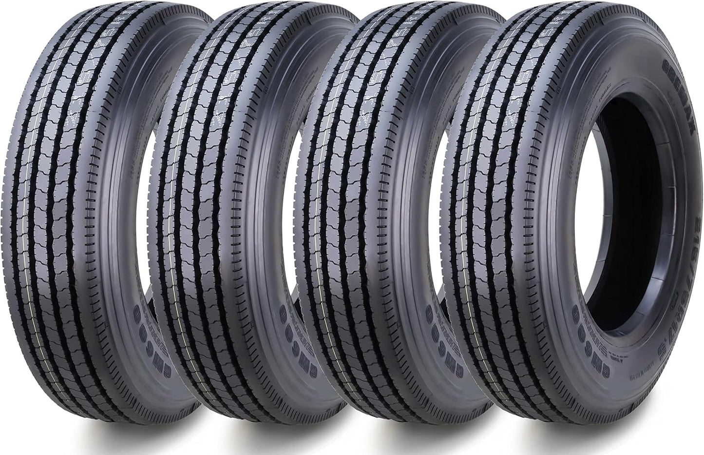 Set 4 Heavy Duty All Steel Trailer Tires 225/75R15 14 Ply 124/121M 11150