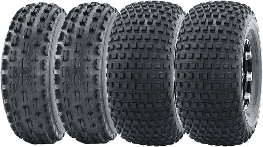 WANDA Full Set Sport ATV tires 21x8-9 21X8X9 Front & 22x11-8 22x11x8 Rear 4PR