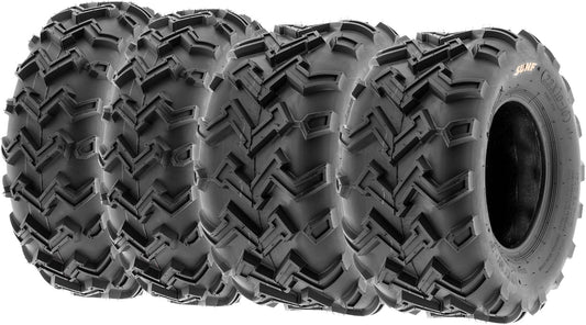 SunF 21x7-10 Front & 22x10-10 Rear 6 Ply ATV/UTV Off Road Tires A001, (Set Bundle of 4)