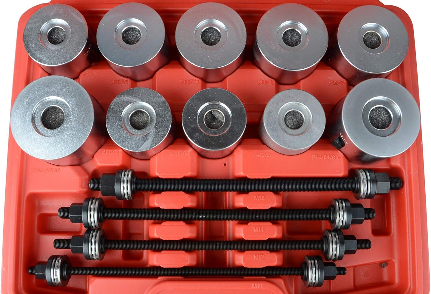 27pc Universal Press and Pull Sleeve Kit Bush Bearing Removal Insertion Tool Set