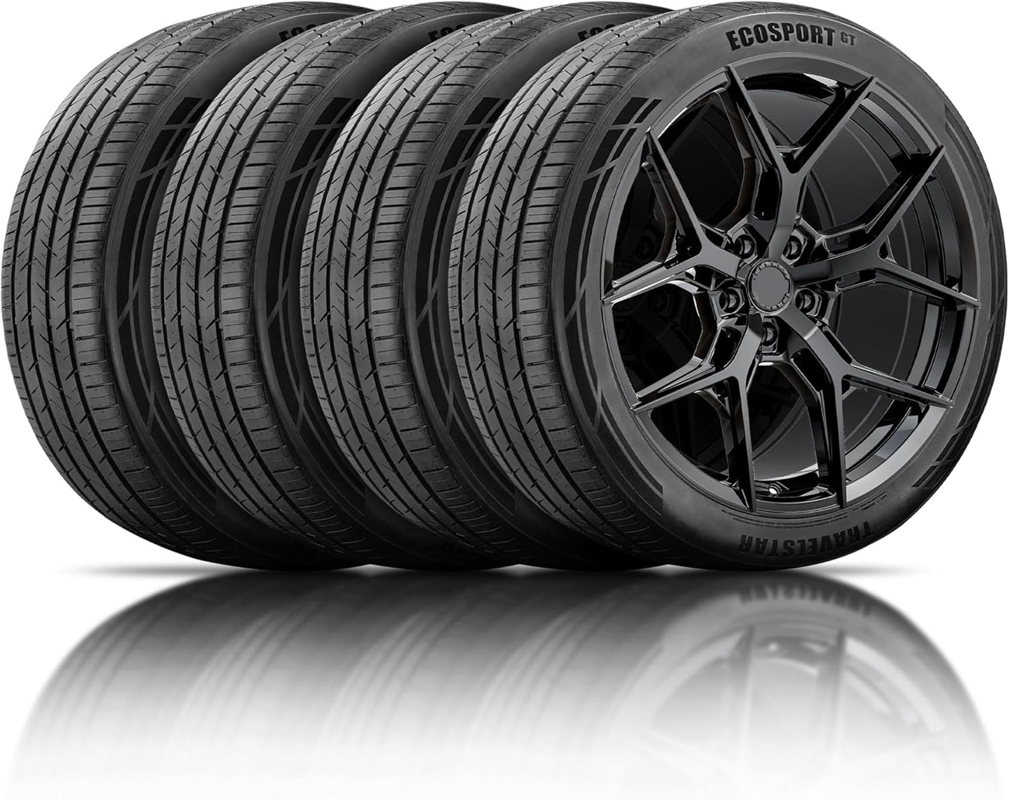 Set of 4 (Four) Travelstar Ecosport GT Ultra High-Performance All Season Passenger Tire Set 275/50R22 275/50/22 275/50R22 111V Dual Tread Design for Sports Cars & Luxury Sedans[TIRE ONLY]