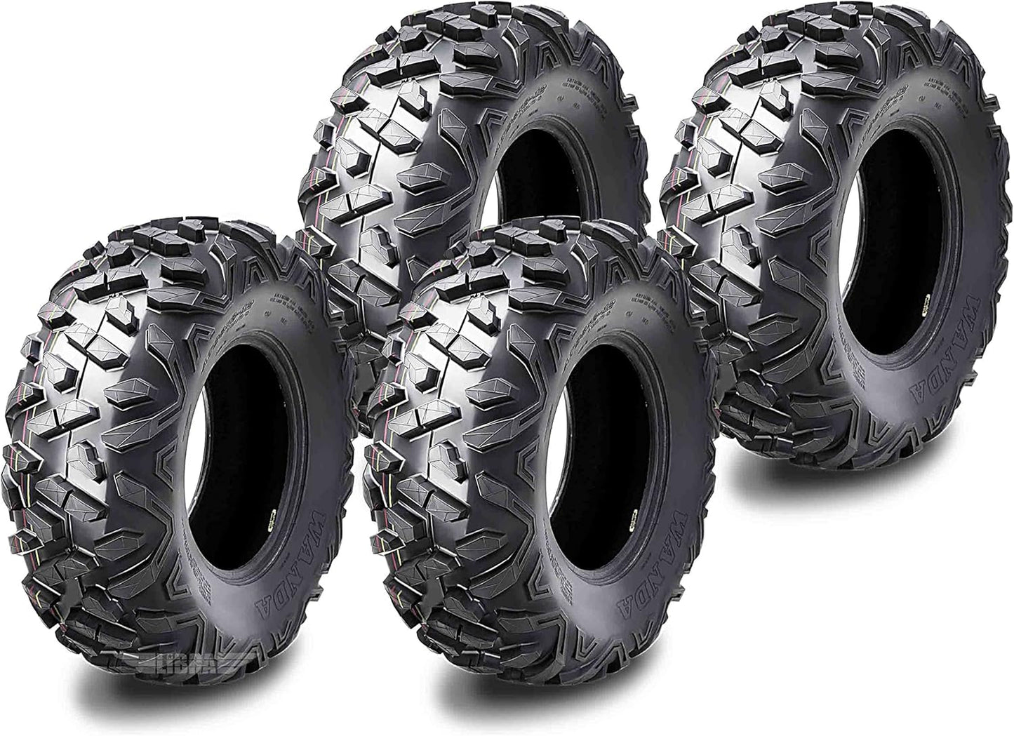 WANDA Set 4 UTV ATV Tires 24x9-10 & 24x11-10 Bighorn Style 6PR...