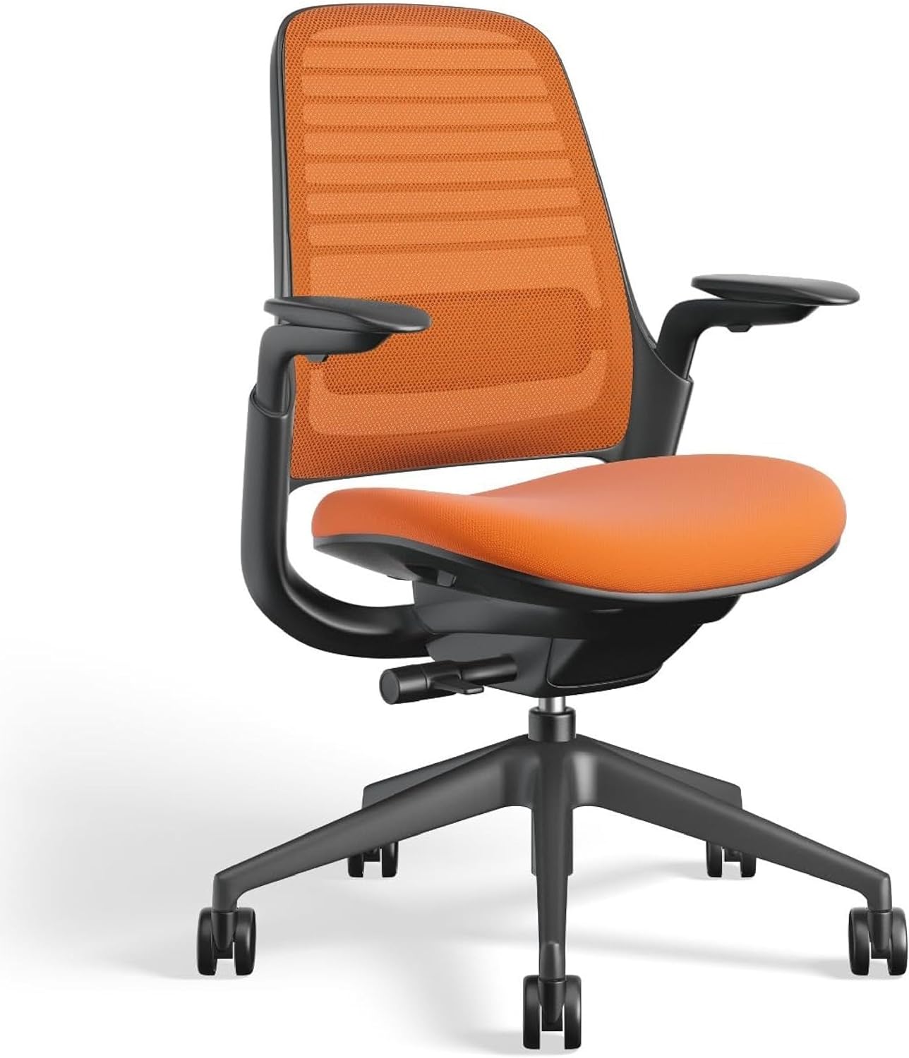 Steelcase Series 1 Office Chair - Ergonomic Work Chair with Wheels for Carpet - Helps Support Productivity - Weight-Activated Controls, Back Supports & Arm Support - Easy Assembly - Graphite