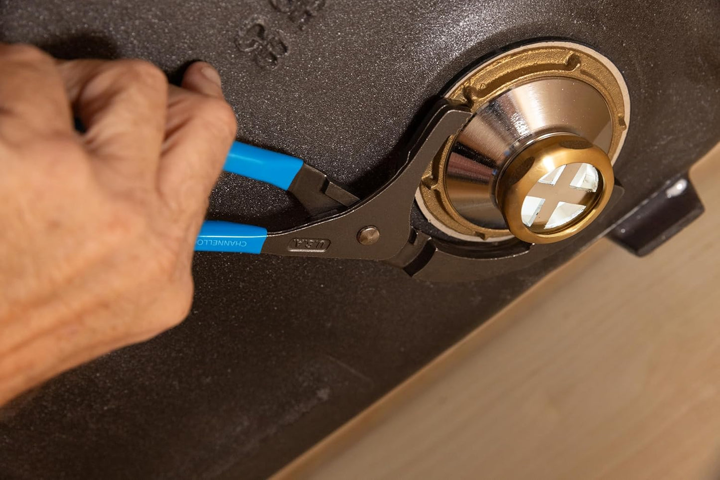 CHANNELLOCK OF-2 2pc Oil Filter/ PVC Pliers Set, Made in USA, Forged High Carbon Steel, Includes 9 and 12-inch Oil Filter/ PVC Pliers, Ideal for Engine Oil Filters, Conduit and Fittings