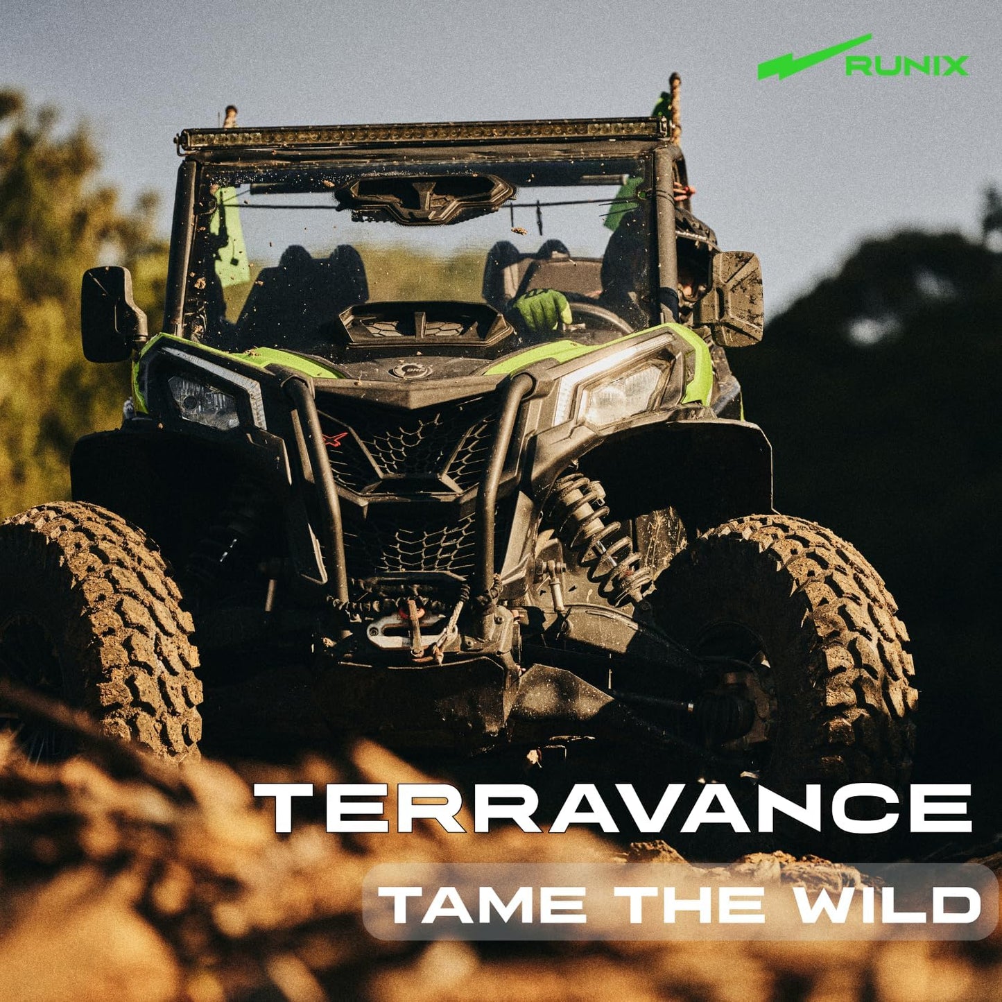 RUNIX ATV UTV Radial Tires, RUNIX TerraVance, 27X9R14 Front, 27X11R14 Rare, Set of 4, Radial Tire, All Terrain, 6PR, Tubeless