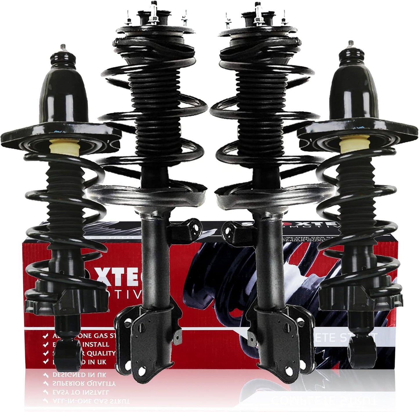 Shoxtec Full Set Complete Strut Assembly Replacement for 2006-2014 Honda Ridgeline 4WD Only Coil Spring Shock Absorber Repl. part no. 1331634 172398L 172398R