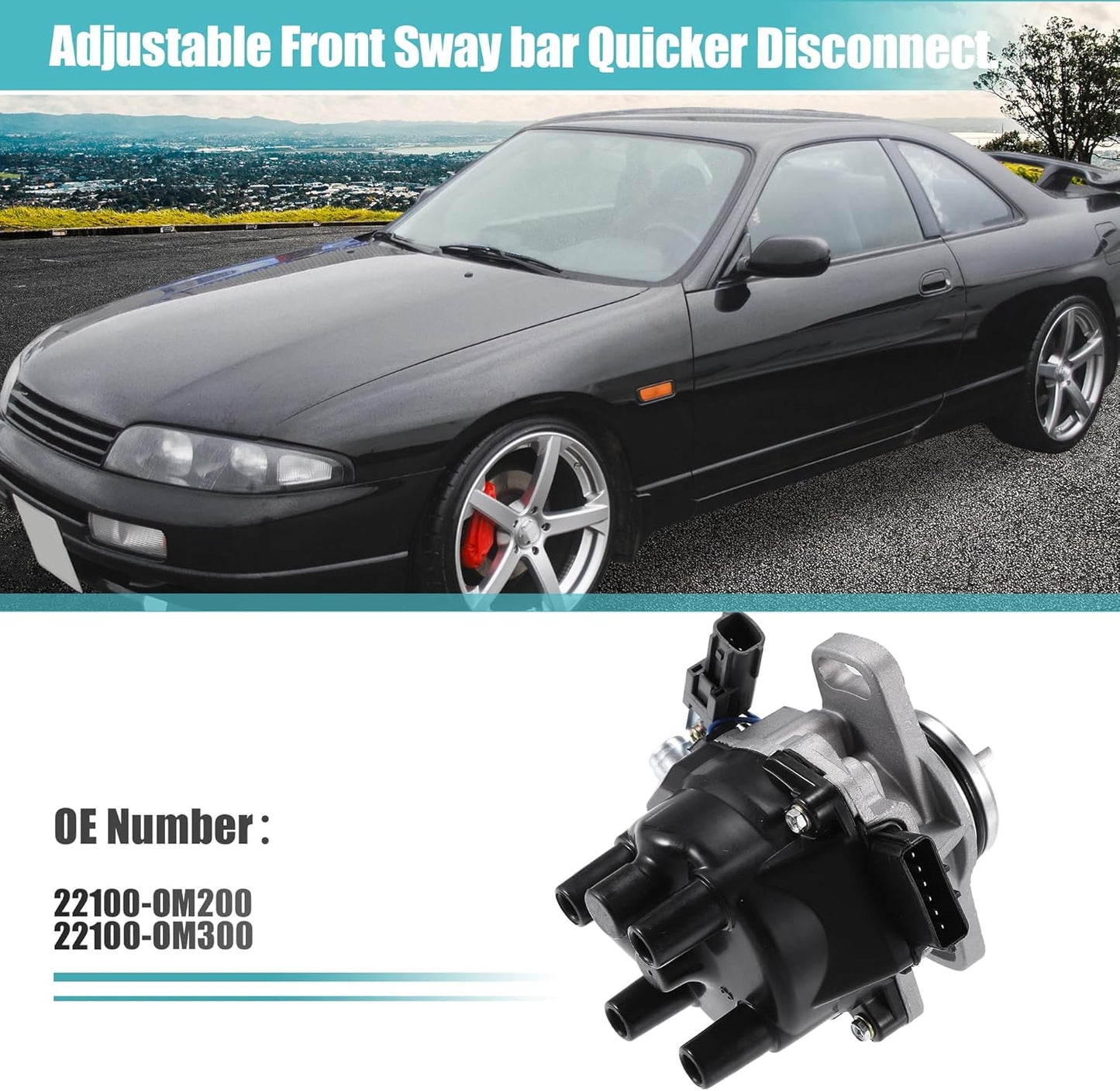 X AUTOHAUX Replacement Ignition Distributor for Nissan Sentra 1995-1999 for Nissan 200SX 1995-1998 222100-0M300 with Cap and Rotor