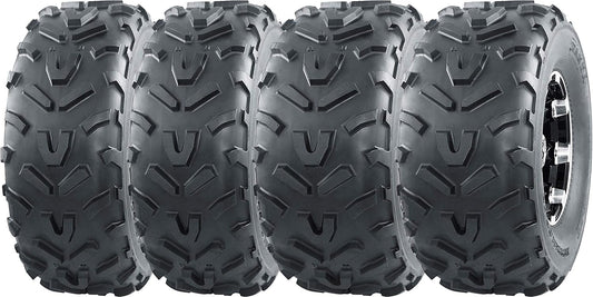 WANDA Set 4 ATV tires 22x9-10 Front & 22x11-10 Rear compatible with 97-04 Kawasaki Mule 550