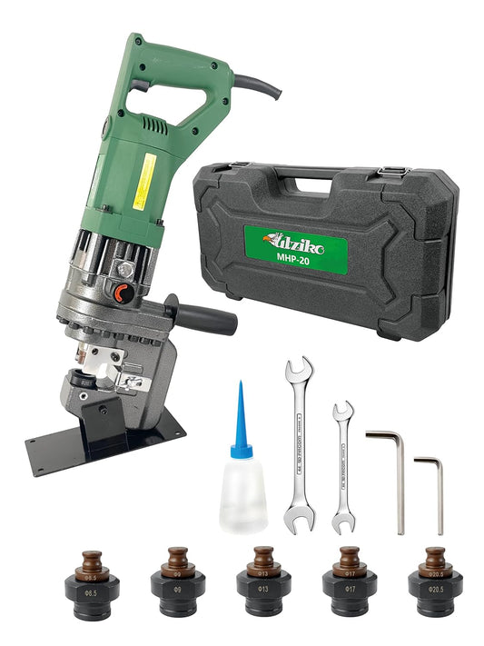 1200W 110V Hydraulic Puncher Electric Hydraulic Punching Tool Angle Steel Punching Machine，Can be Used for Punching in Steel, Iron, Aluminum, Copper, and Other Sheet Materials.